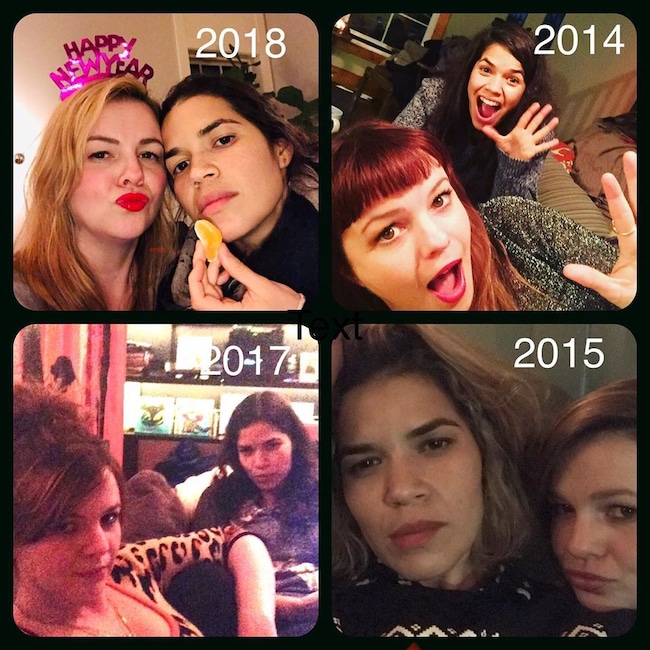Amber Tamblyn, America Ferrera, New Years Eve 2019